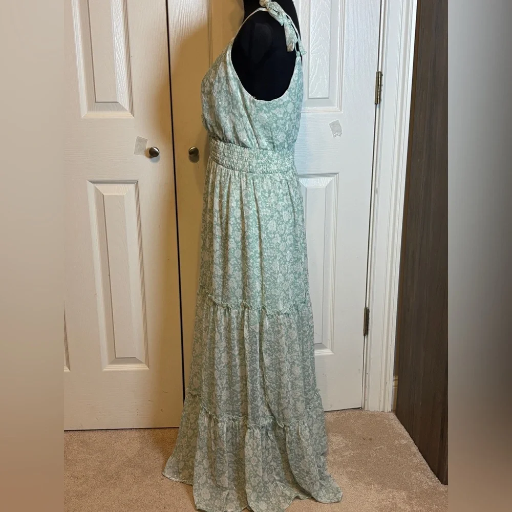 Crystal Doll Floral Metallic Dress